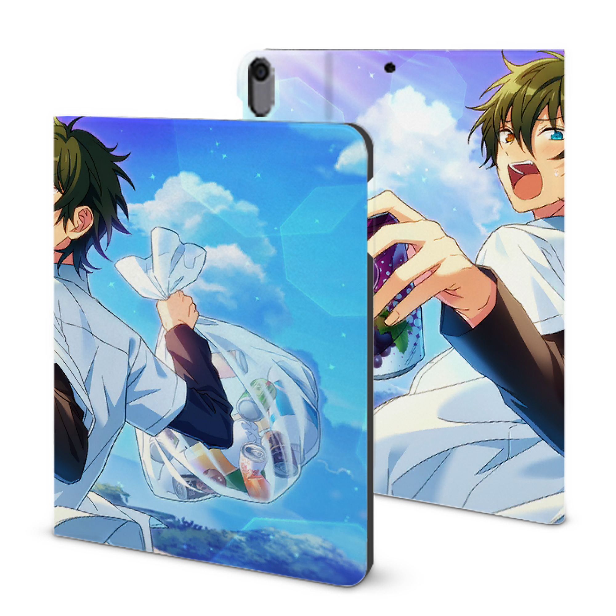 （画像用） あんさんぶるスターズ! Ensemble Stars IPad ケース ブック型 PUレザー TPU 耐衝撃 軽量 薄型 ペン収納なし 全面保護 IPad 各モデル対応